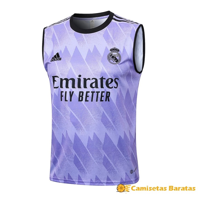 Camiseta 20.00 Sin Mangas Real Madrid 2023 2024 Purpura Futbol Originales