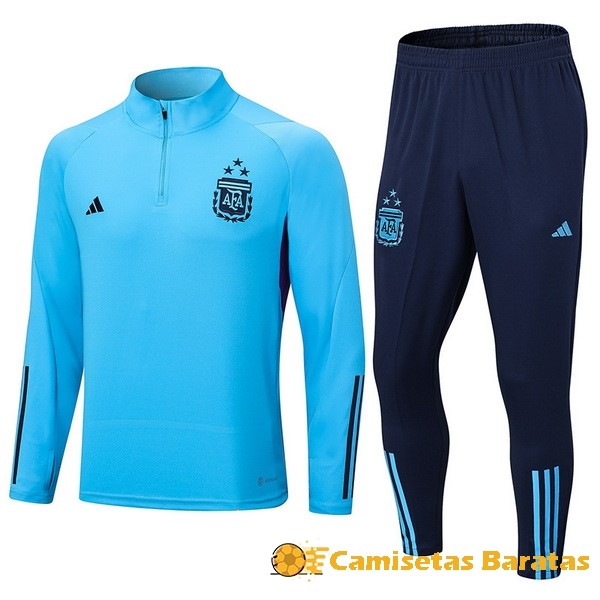 Conjunto 55.00 Completo Sudadera Entrenamiento Argentina 2022 II Azul Futbol Originales