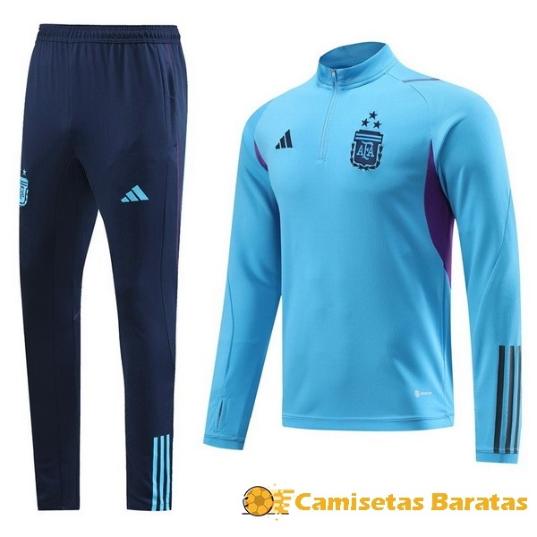 Conjunto 55.00 Completo Sudadera Entrenamiento Argentina 2022 I Azul Futbol Originales