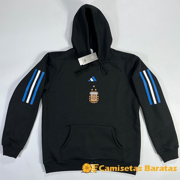 Sudaderas 36.50 Con Capucha Argentina 2023 II Negro Futbol Originales