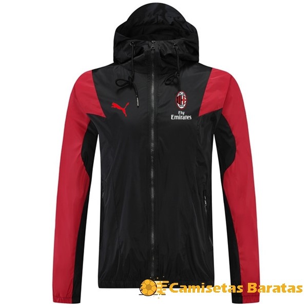 Rompevientos AC Milan 2023 2024 Negro Rojo Futbol Originales