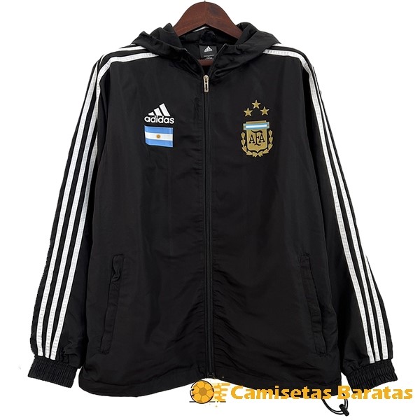 Rompevientos Argentina 2023 Negro Blanco Futbol Originales