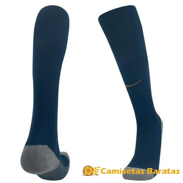 Segunda Calcetines Al Nassr 2023 2024 Azul Futbol Originales