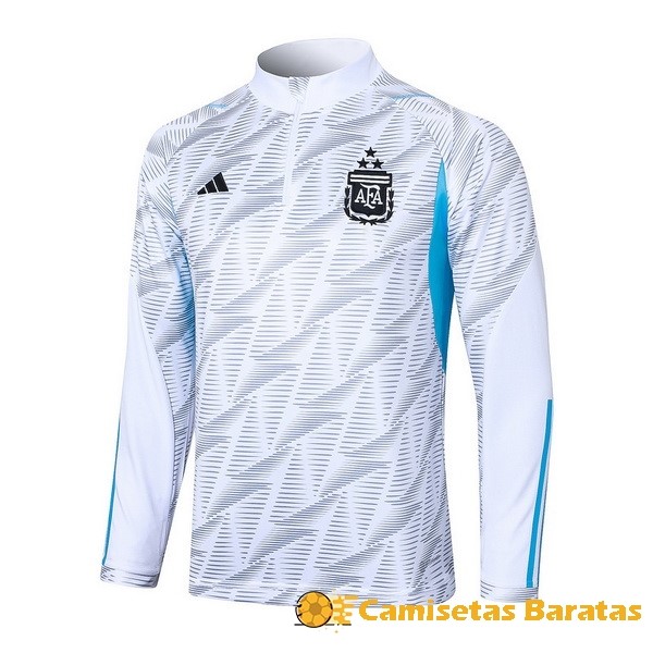 Sudadera Entrenamiento Argentina 2023 Blanco Azul Futbol Originales