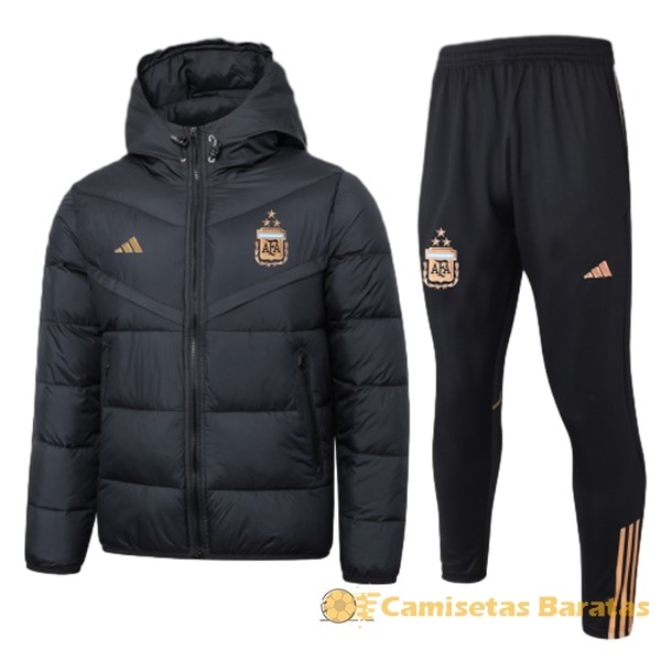 Conjunto Completo Chaqueta De Algodón Argentina 2023 I Negro Futbol Originales