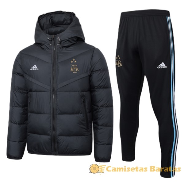 Conjunto Completo Chaqueta De Algodón Argentina 2023 Negro Futbol Originales