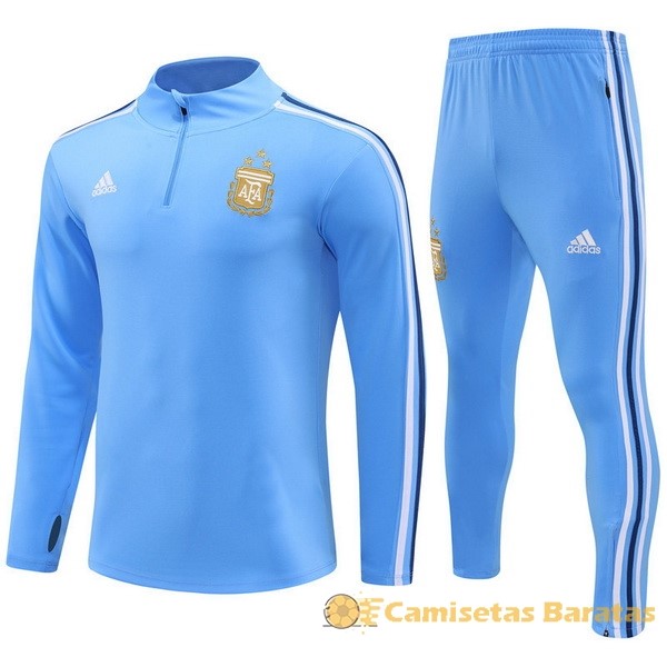 Conjunto Completo Sudadera Entrenamiento Argentina 2023 I Azul Futbol Originales