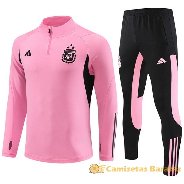 Conjunto Completo Sudadera Entrenamiento Argentina 2023 Rosa Negro Futbol Originales