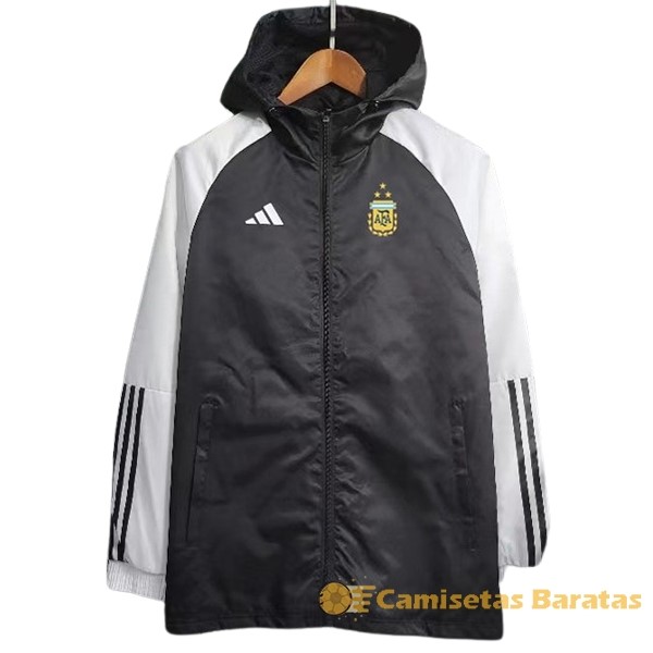 Rompevientos Argentina 2023 Negro II Blanco Futbol Originales