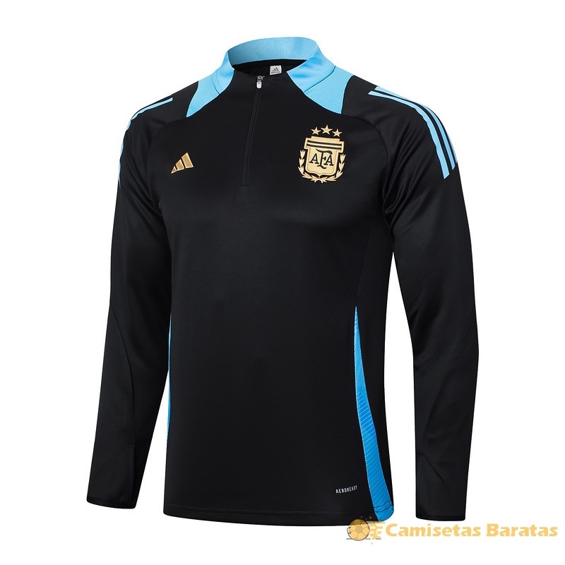 Sudadera Entrenamiento Argentina 2024 Negro Azul Futbol Originales